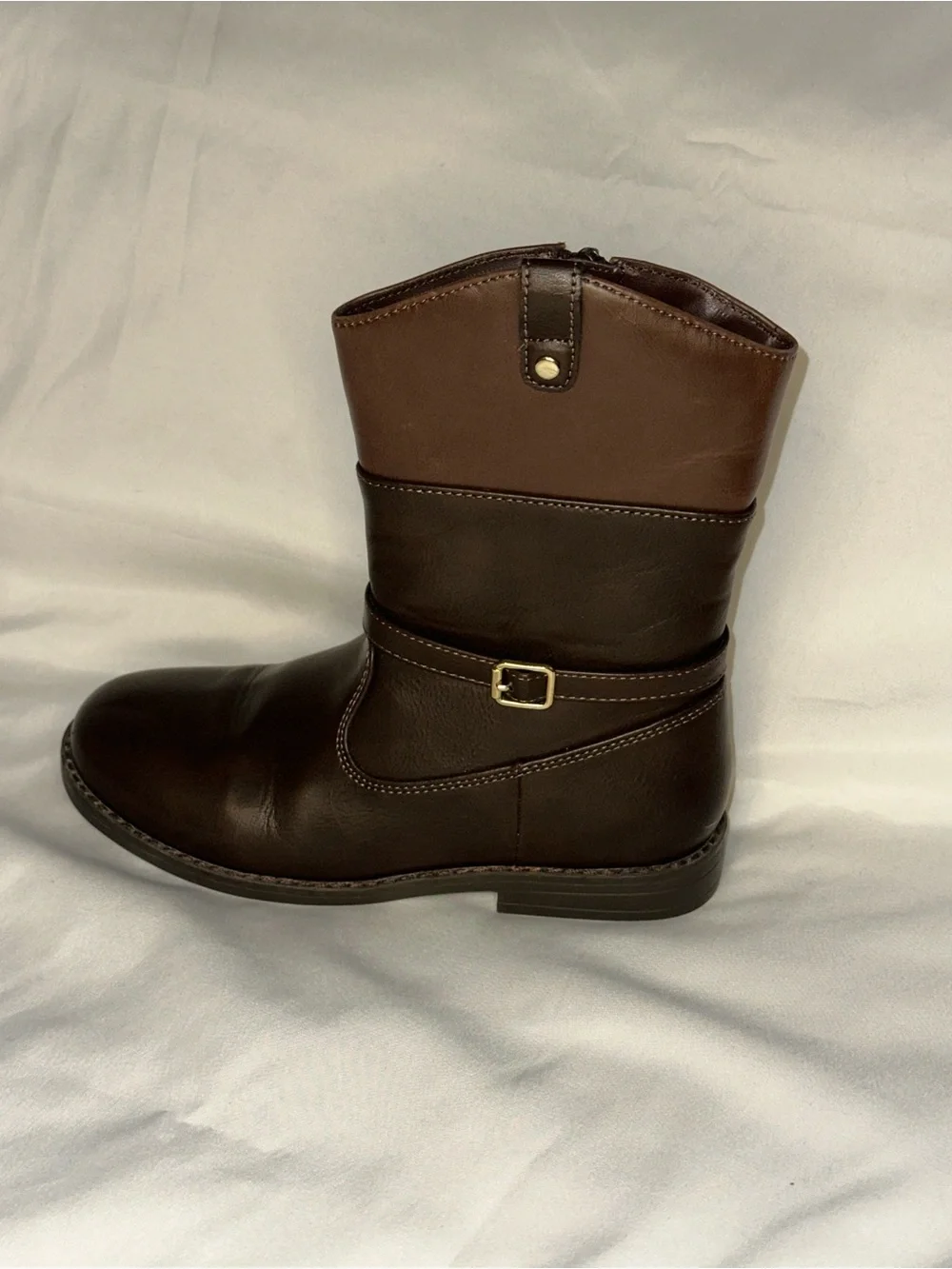 Gymboree Two-Tone Brown Kids Mid-Calf Boots